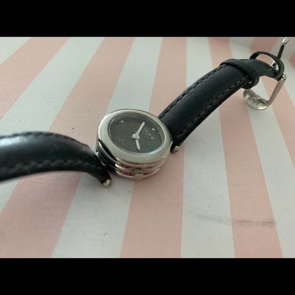 NEW BATTERY Links of London navy leather watch